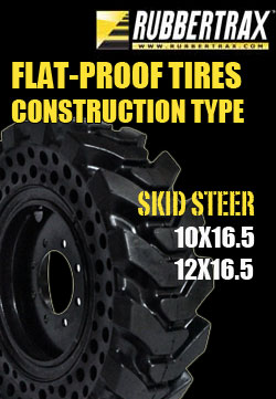 Solid Cushion Flat Proof Disposalbe Skid Steer Tires